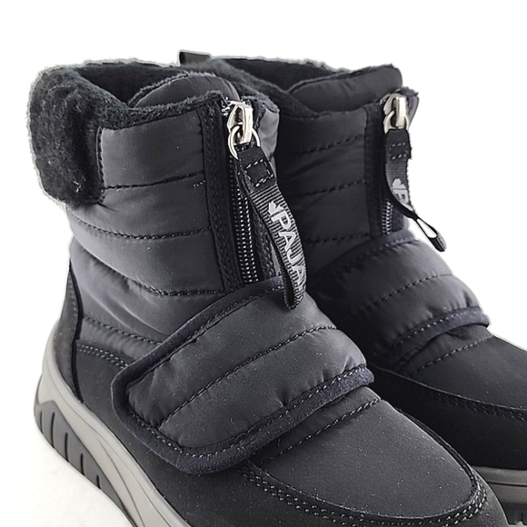 PAJAR Youth Black Winter Waterproof Boots Velcro Insulated Rated -30c Size US 1 - Picture 7 of 16